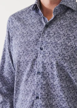 PATRICK ASSARAF Abstract Print Cotton Shirt|Men Shirts