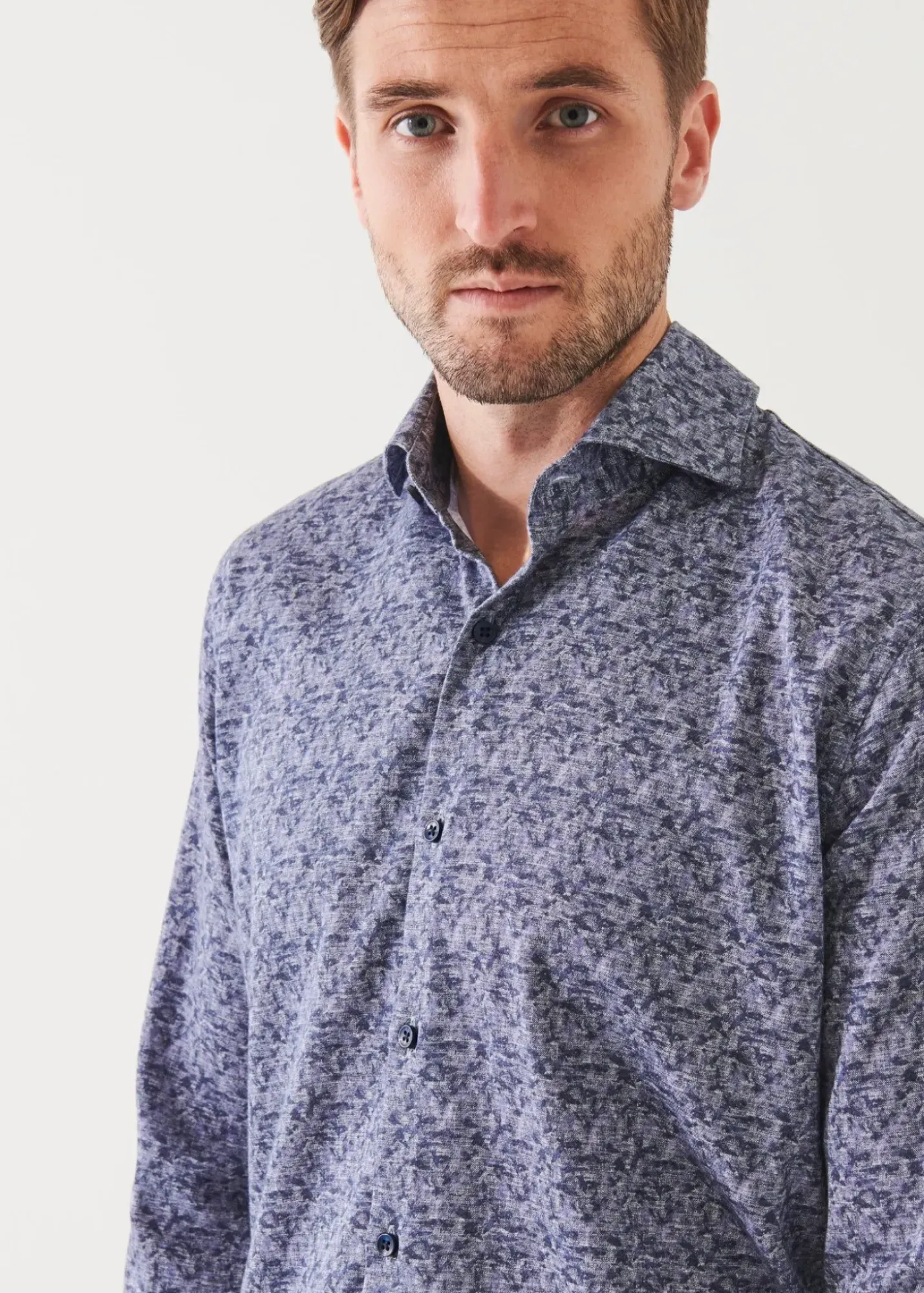 PATRICK ASSARAF Abstract Print Cotton Shirt|Men Shirts