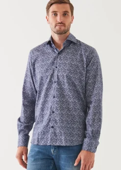 PATRICK ASSARAF Abstract Print Cotton Shirt|Men Shirts