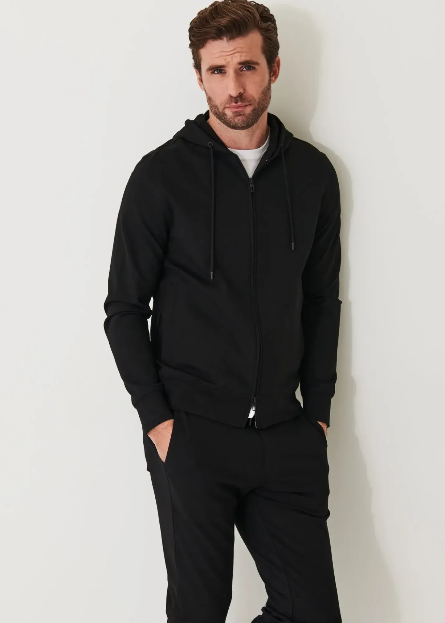 PATRICK ASSARAF Active Full Zip Hoodie|Men Sweatshirts & Hoodies