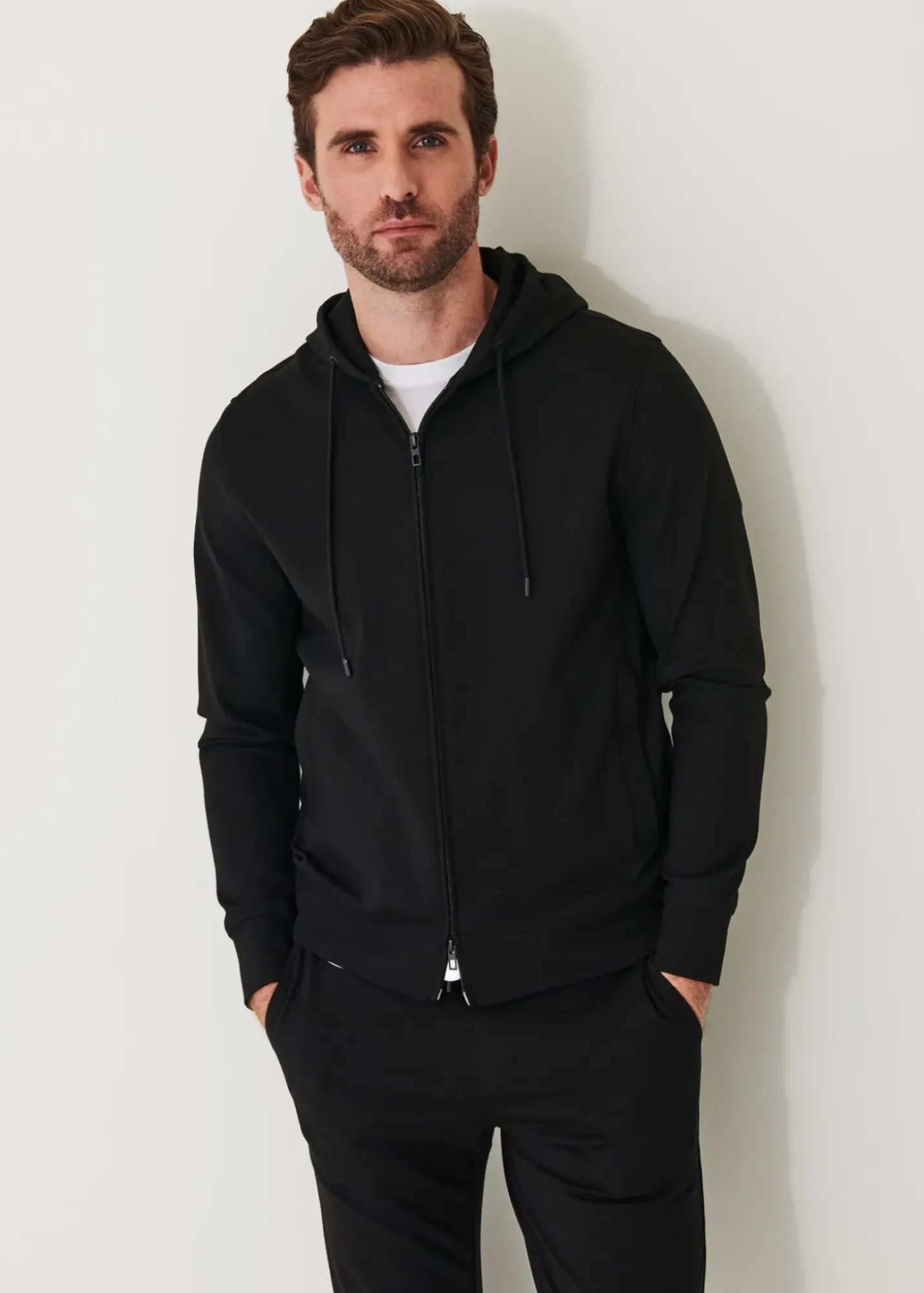 PATRICK ASSARAF Active Full Zip Hoodie|Men Sweatshirts & Hoodies