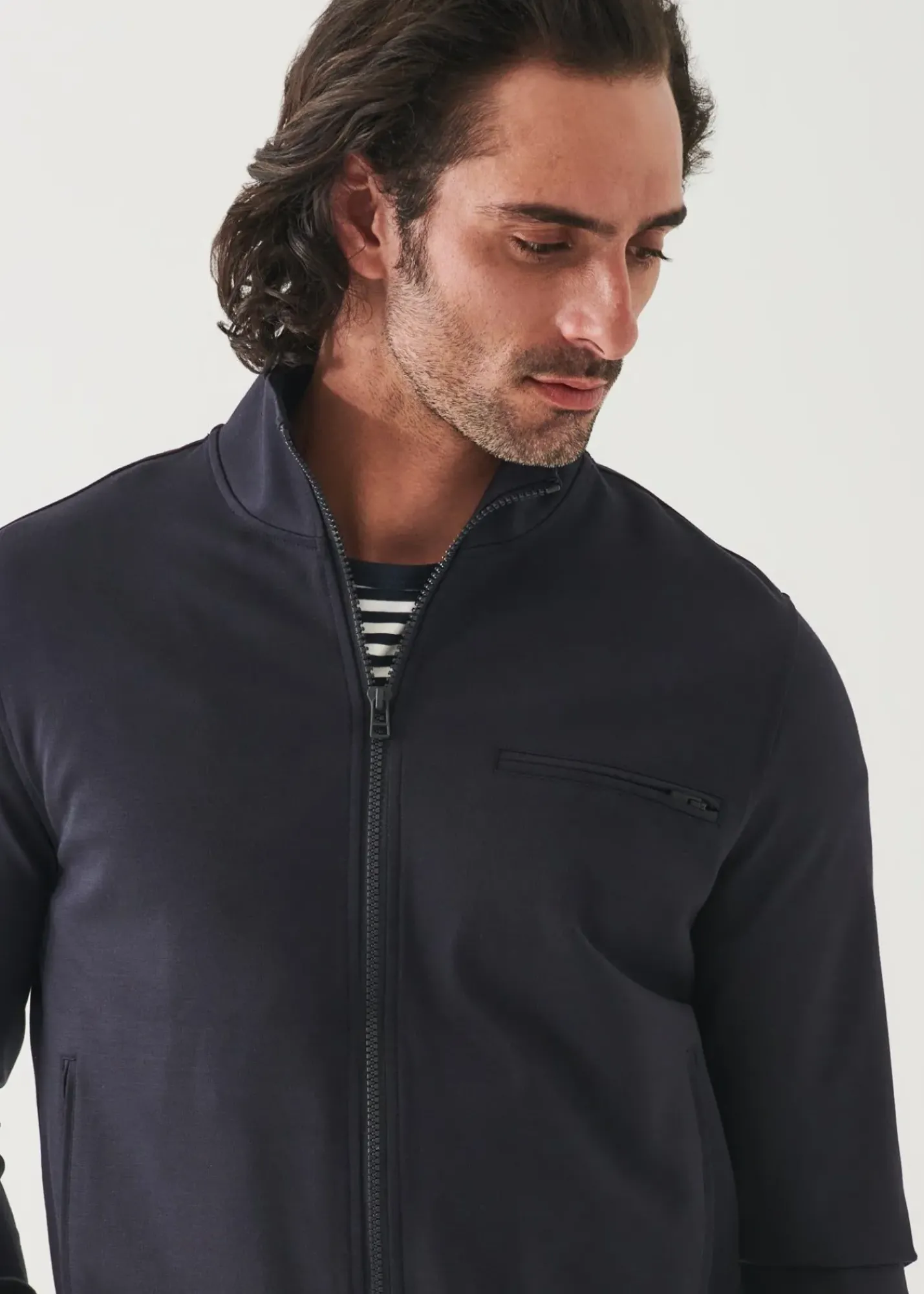 PATRICK ASSARAF Active Full Zip Track Jacket|Men Outerwear