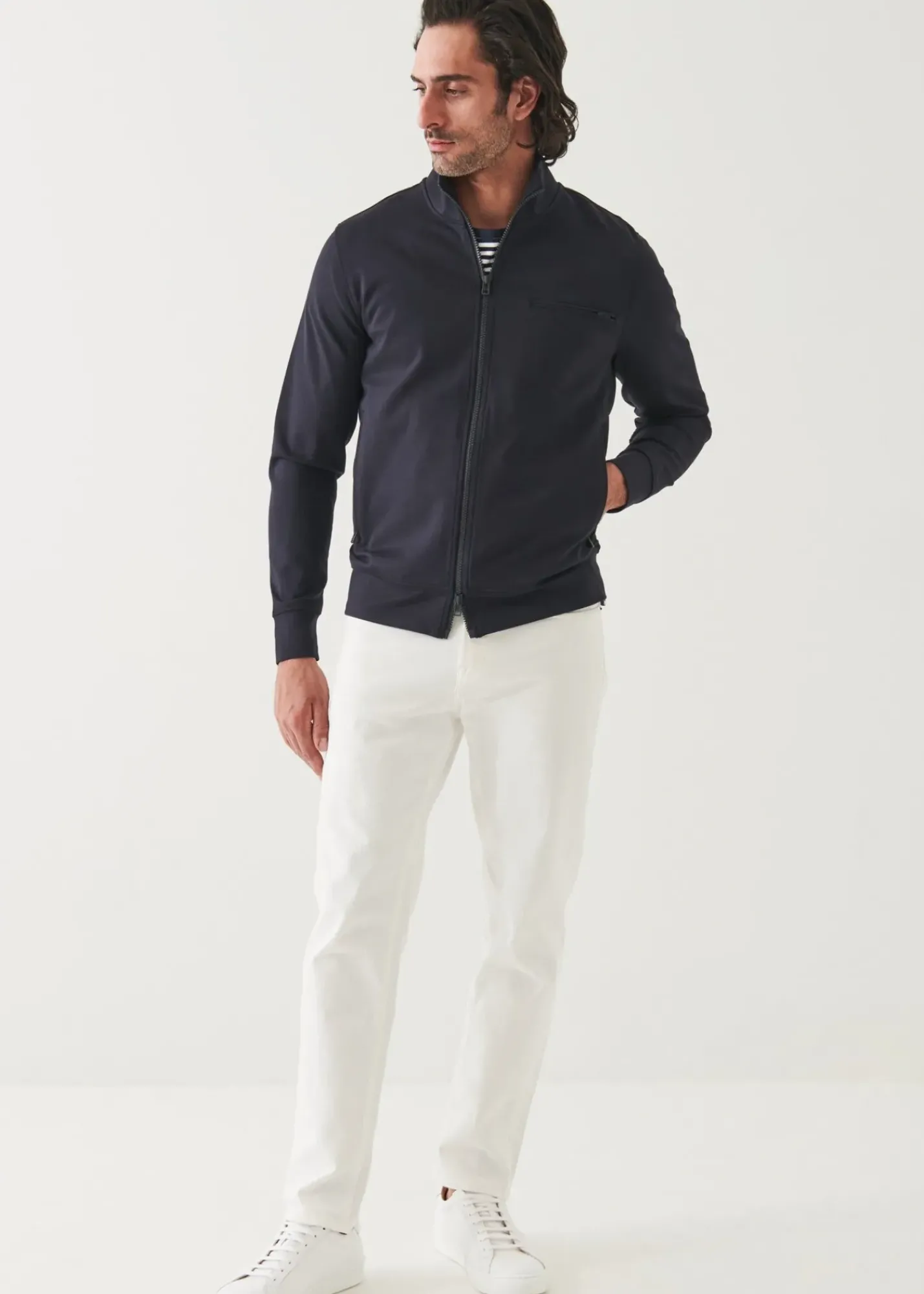 PATRICK ASSARAF Active Full Zip Track Jacket|Men Outerwear