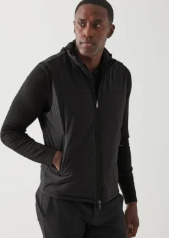PATRICK ASSARAF Active Mix-Media Quilted Vest|Men Outerwear