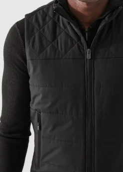 PATRICK ASSARAF Active Mix-Media Quilted Vest|Men Outerwear