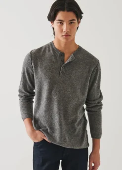 PATRICK ASSARAF Air Cashmere Henley Sweater|Men Knitwear