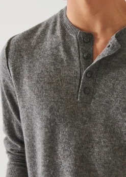 PATRICK ASSARAF Air Cashmere Henley Sweater|Men Knitwear