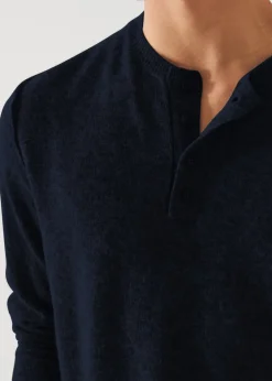 PATRICK ASSARAF Air Cashmere Henley Sweater|Men Knitwear