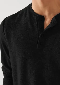 PATRICK ASSARAF Air Cashmere Henley Sweater|Men Knitwear
