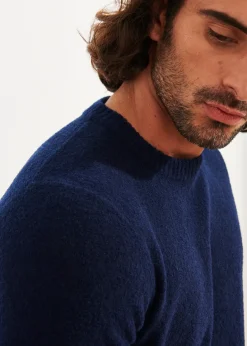 PATRICK ASSARAF Boucle Merino Crewneck|Men Knitwear