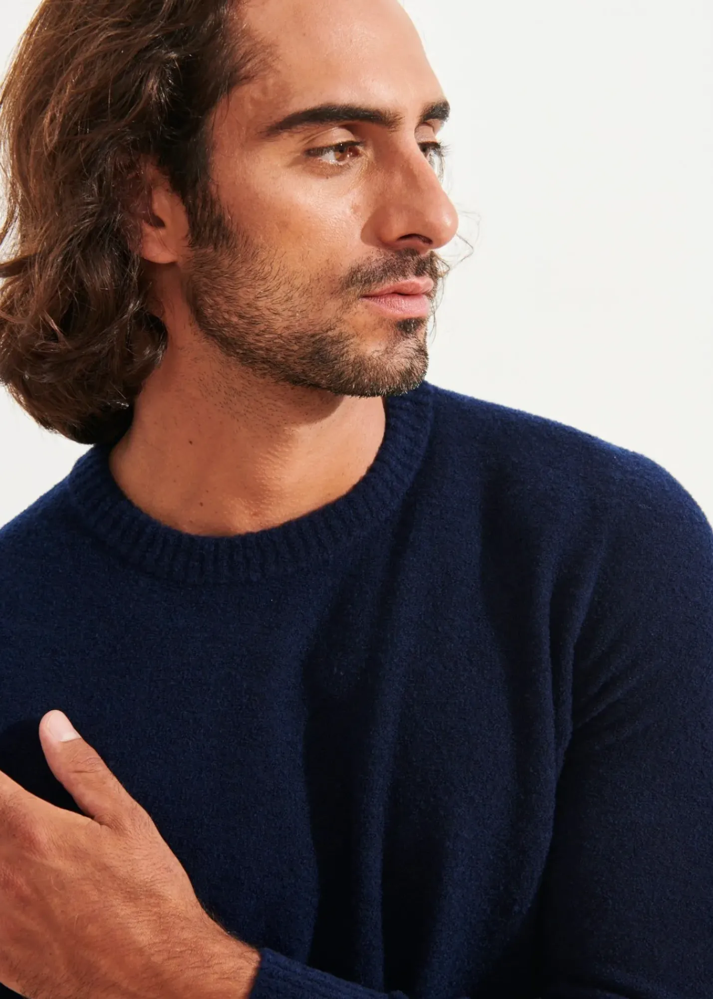 PATRICK ASSARAF Boucle Merino Crewneck|Men Knitwear