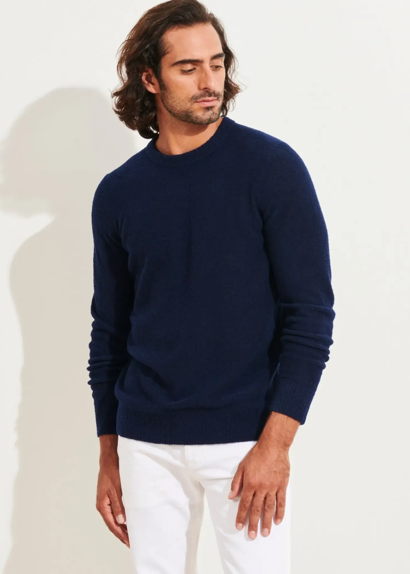 PATRICK ASSARAF Boucle Merino Crewneck|Men Knitwear
