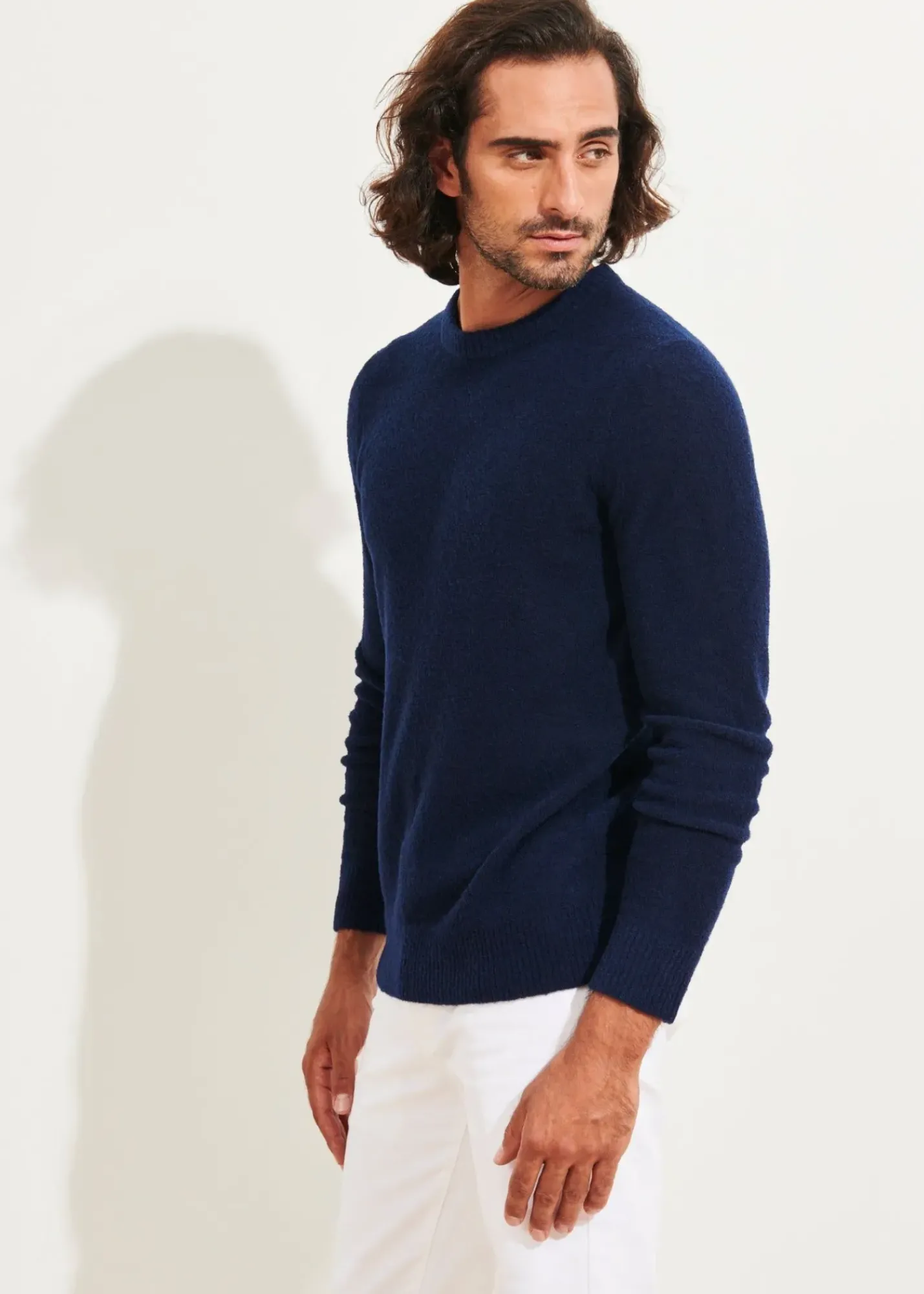 PATRICK ASSARAF Boucle Merino Crewneck|Men Knitwear