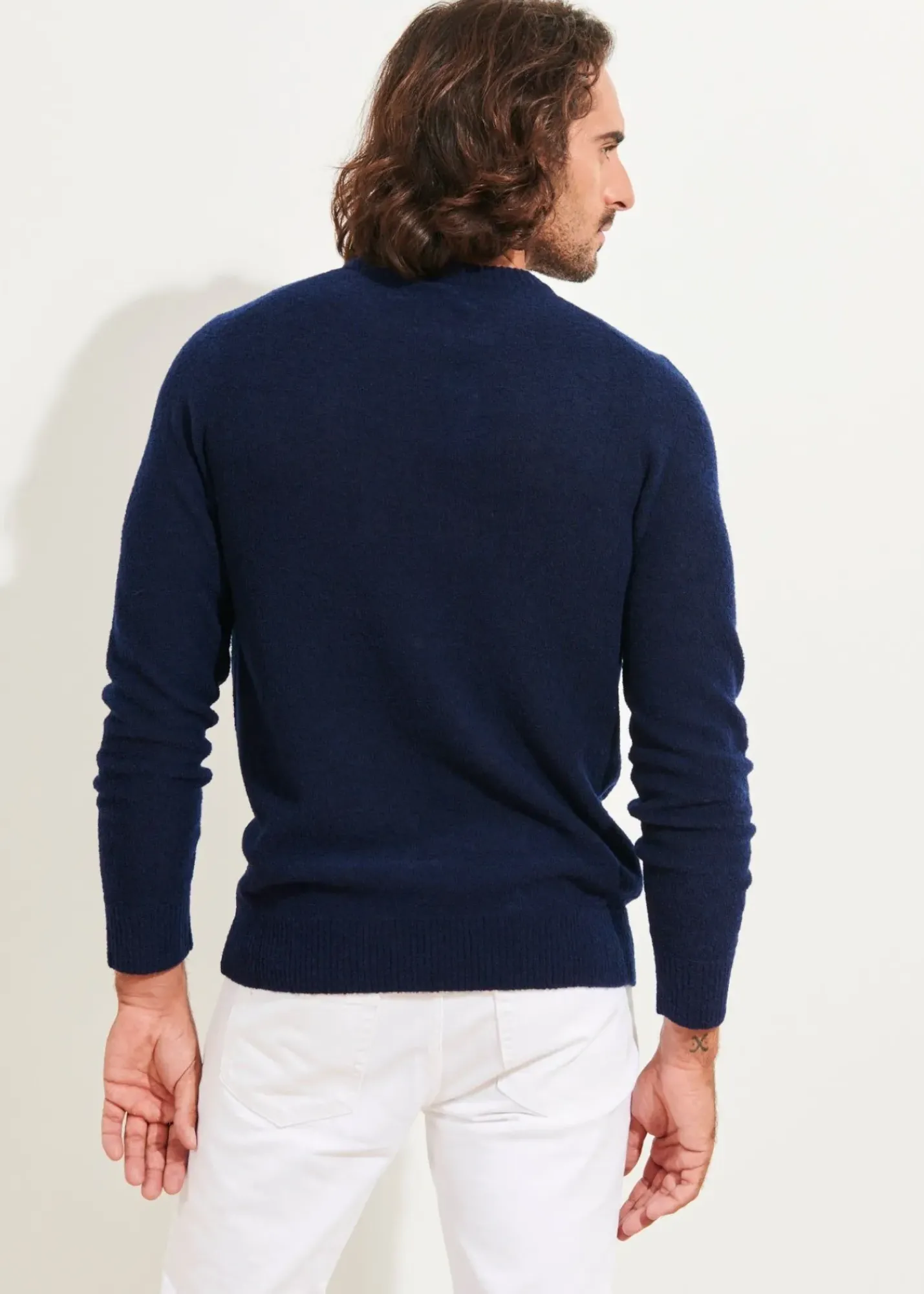 PATRICK ASSARAF Boucle Merino Crewneck|Men Knitwear