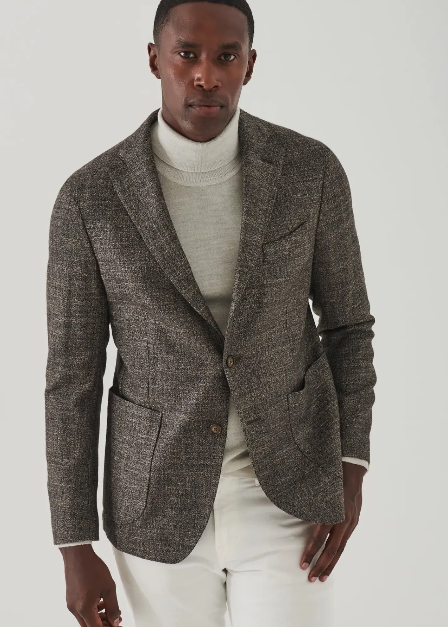 PATRICK ASSARAF Boucle Two-Button Blazer|Men Blazers