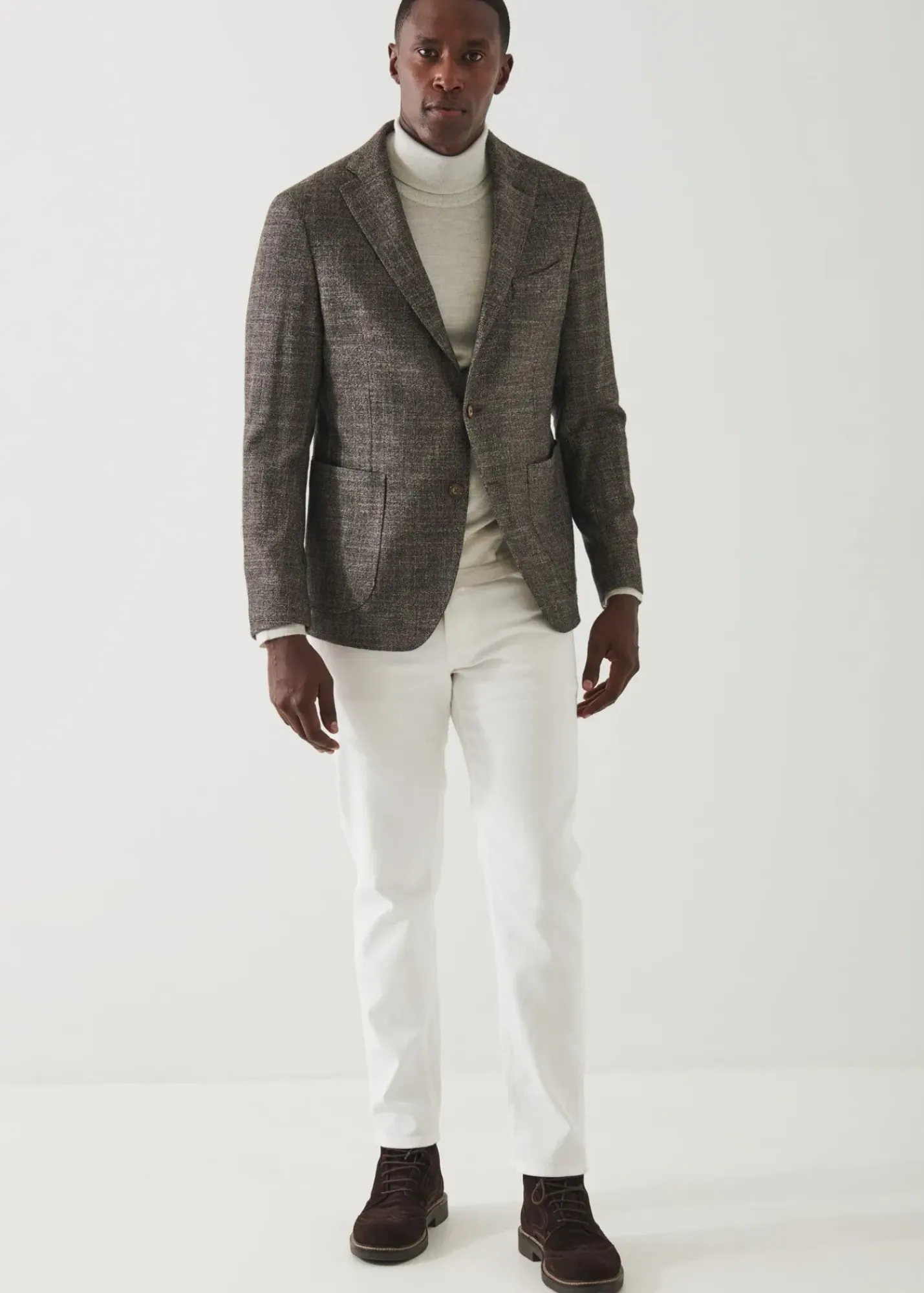PATRICK ASSARAF Boucle Two-Button Blazer|Men Blazers
