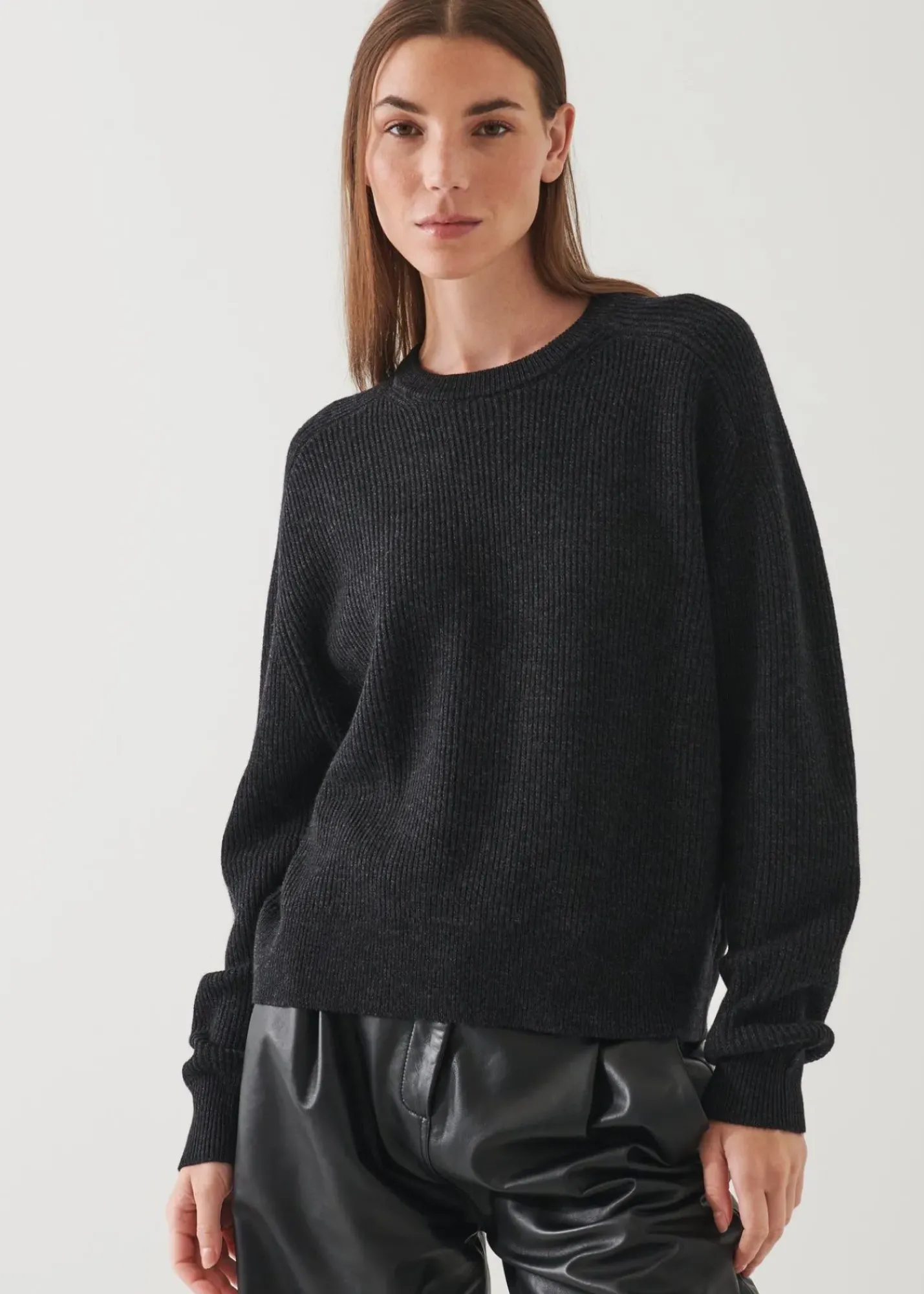PATRICK ASSARAF Boyfriend Raglan Crewneck|Women Knitwear