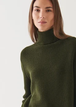 PATRICK ASSARAF Boyfriend Ribbed Turtleneck|Women Knitwear