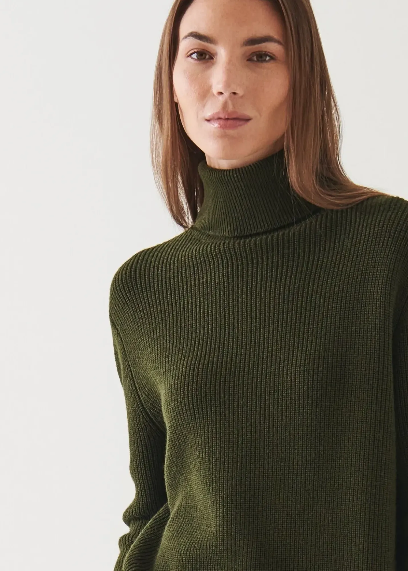 PATRICK ASSARAF Boyfriend Ribbed Turtleneck|Women Knitwear
