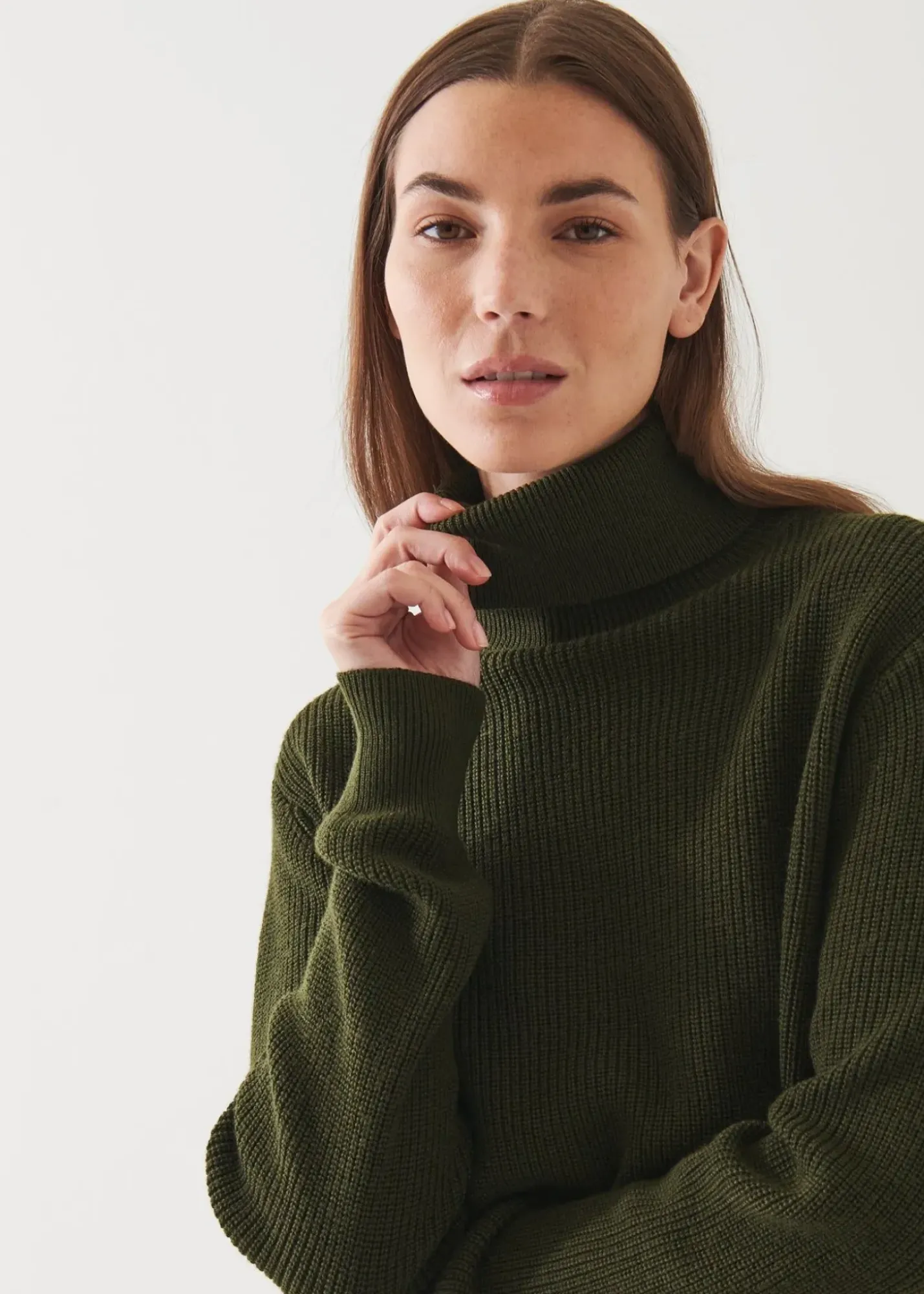 PATRICK ASSARAF Boyfriend Ribbed Turtleneck|Women Knitwear