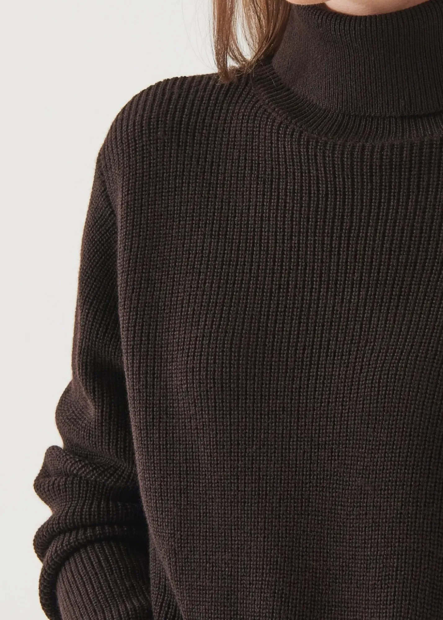 PATRICK ASSARAF Boyfriend Ribbed Turtleneck|Women Knitwear