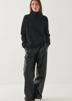PATRICK ASSARAF Boyfriend Ribbed Turtleneck|Women Knitwear