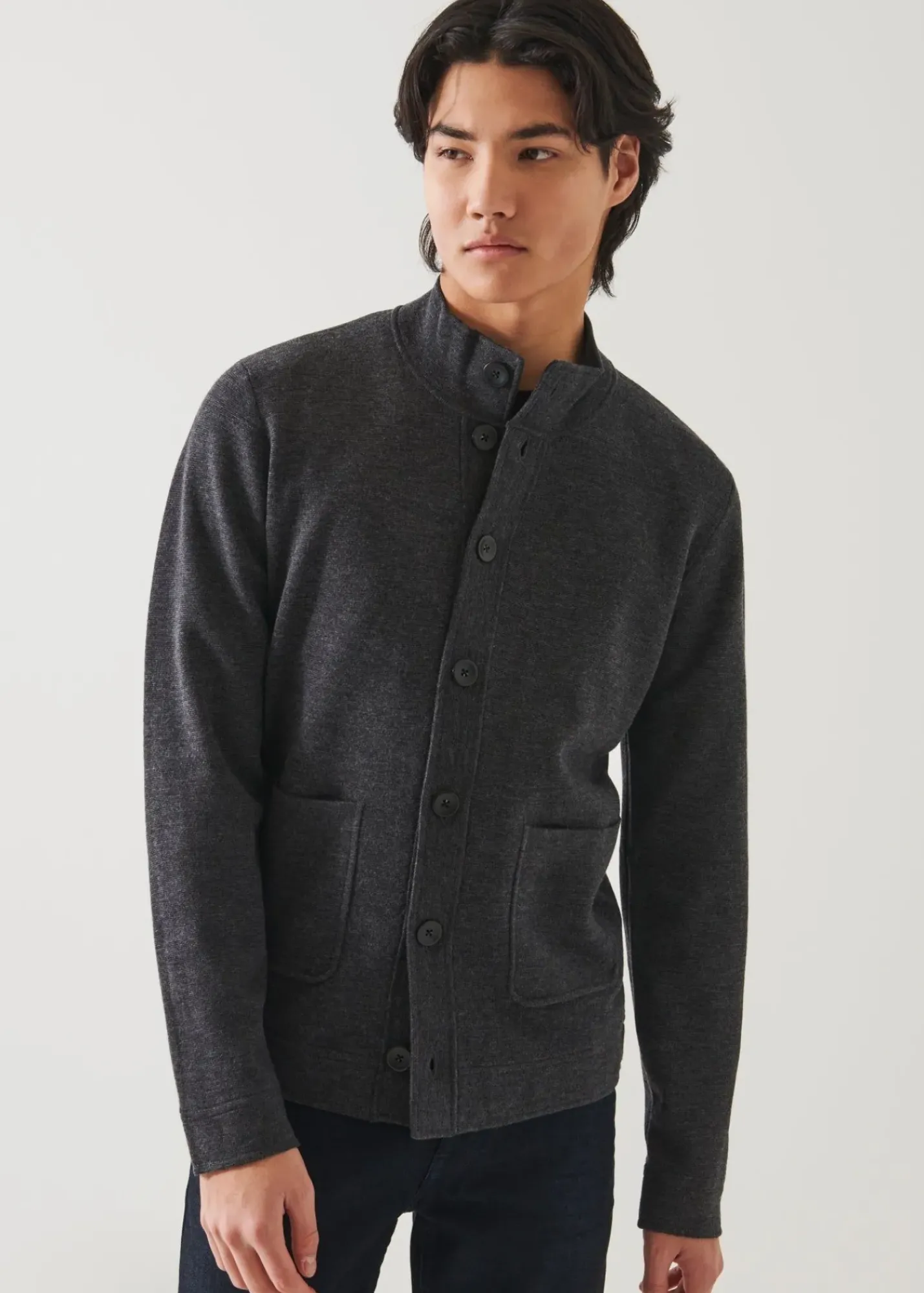PATRICK ASSARAF Button Front Half Milano Cardigan|Men Knitwear