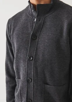 PATRICK ASSARAF Button Front Half Milano Cardigan|Men Knitwear