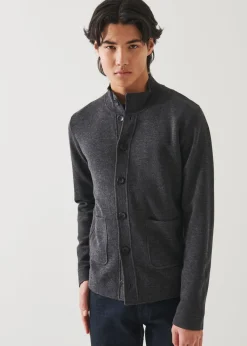PATRICK ASSARAF Button Front Half Milano Cardigan|Men Knitwear