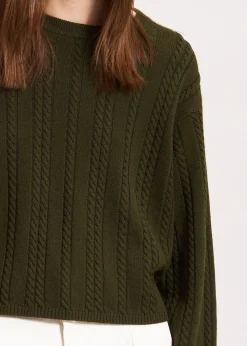 PATRICK ASSARAF Cable Knit Crewneck|Women Knitwear