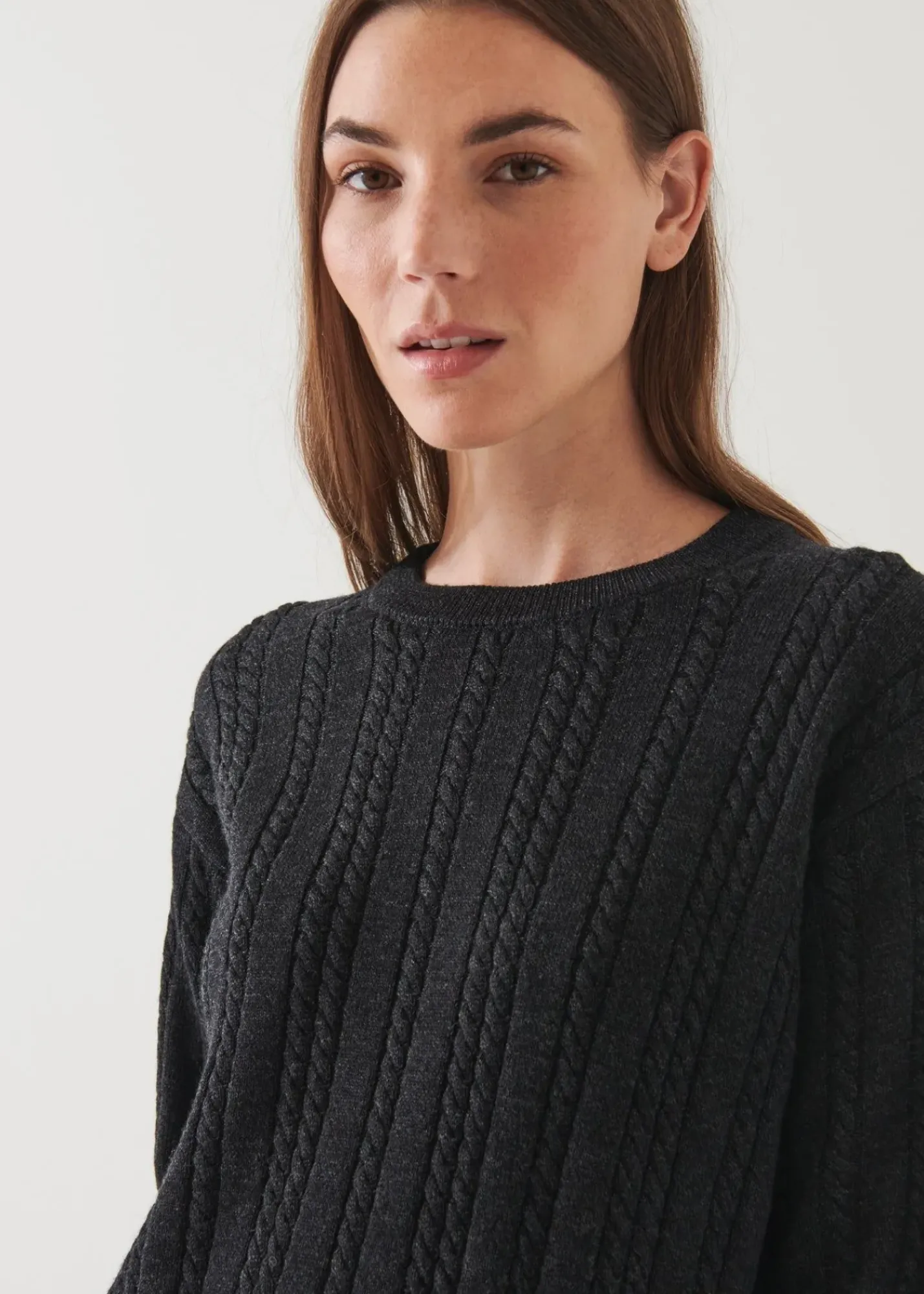 PATRICK ASSARAF Cable Knit Crewneck|Women Knitwear