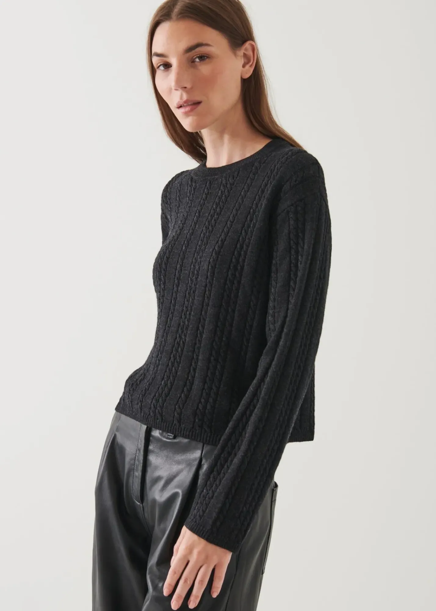 PATRICK ASSARAF Cable Knit Crewneck|Women Knitwear