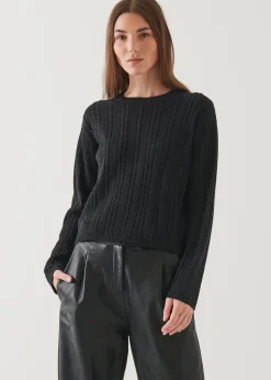 PATRICK ASSARAF Cable Knit Crewneck|Women Knitwear