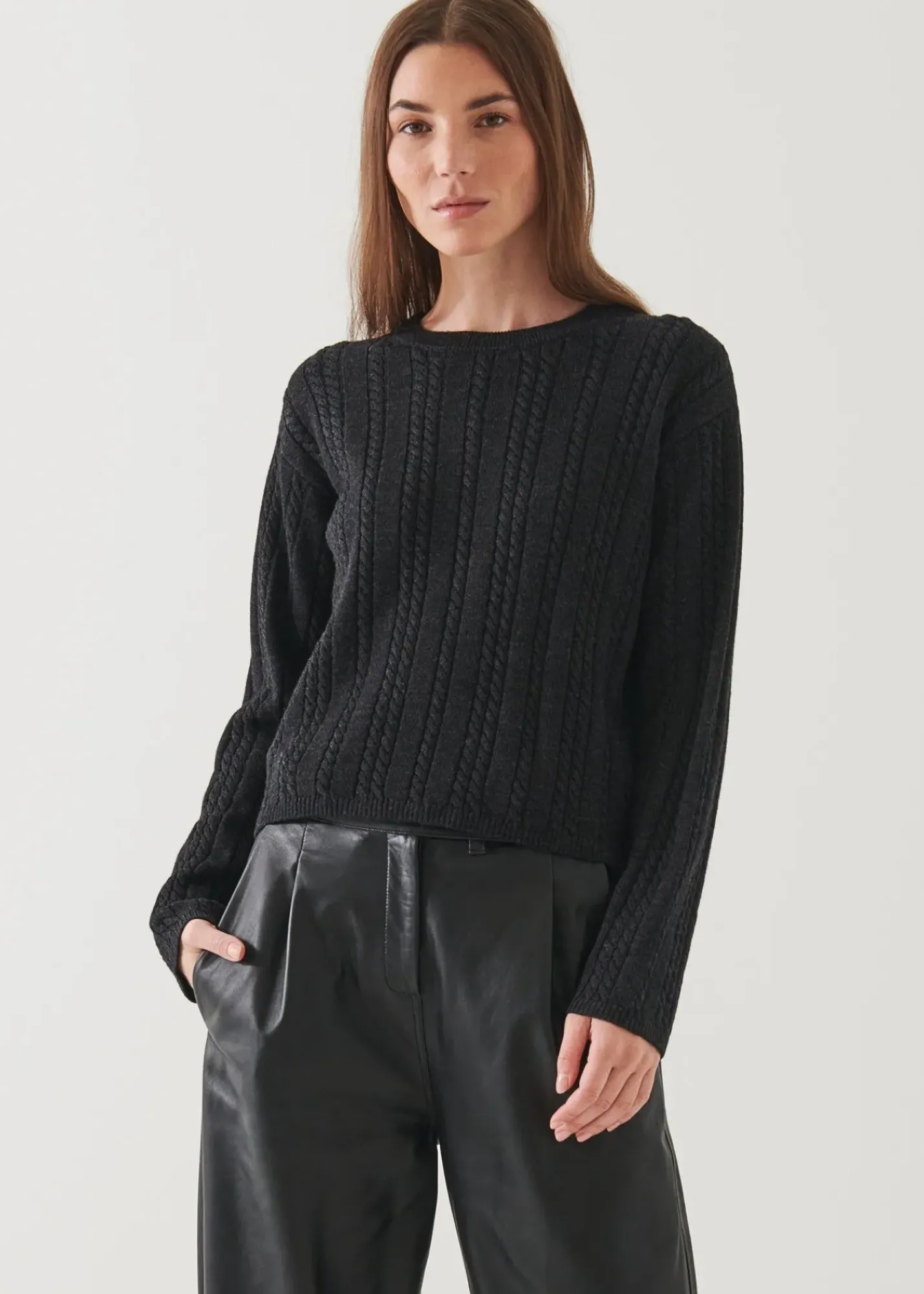 PATRICK ASSARAF Cable Knit Crewneck|Women Knitwear