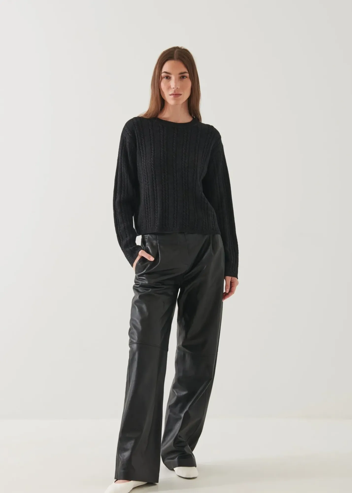 PATRICK ASSARAF Cable Knit Crewneck|Women Knitwear
