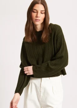 PATRICK ASSARAF Cable Knit Crewneck|Women Knitwear