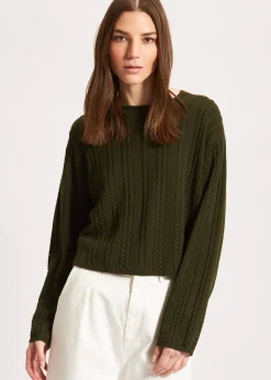 PATRICK ASSARAF Cable Knit Crewneck|Women Knitwear
