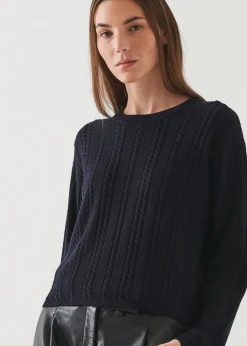 PATRICK ASSARAF Cable Knit Crewneck|Women Knitwear
