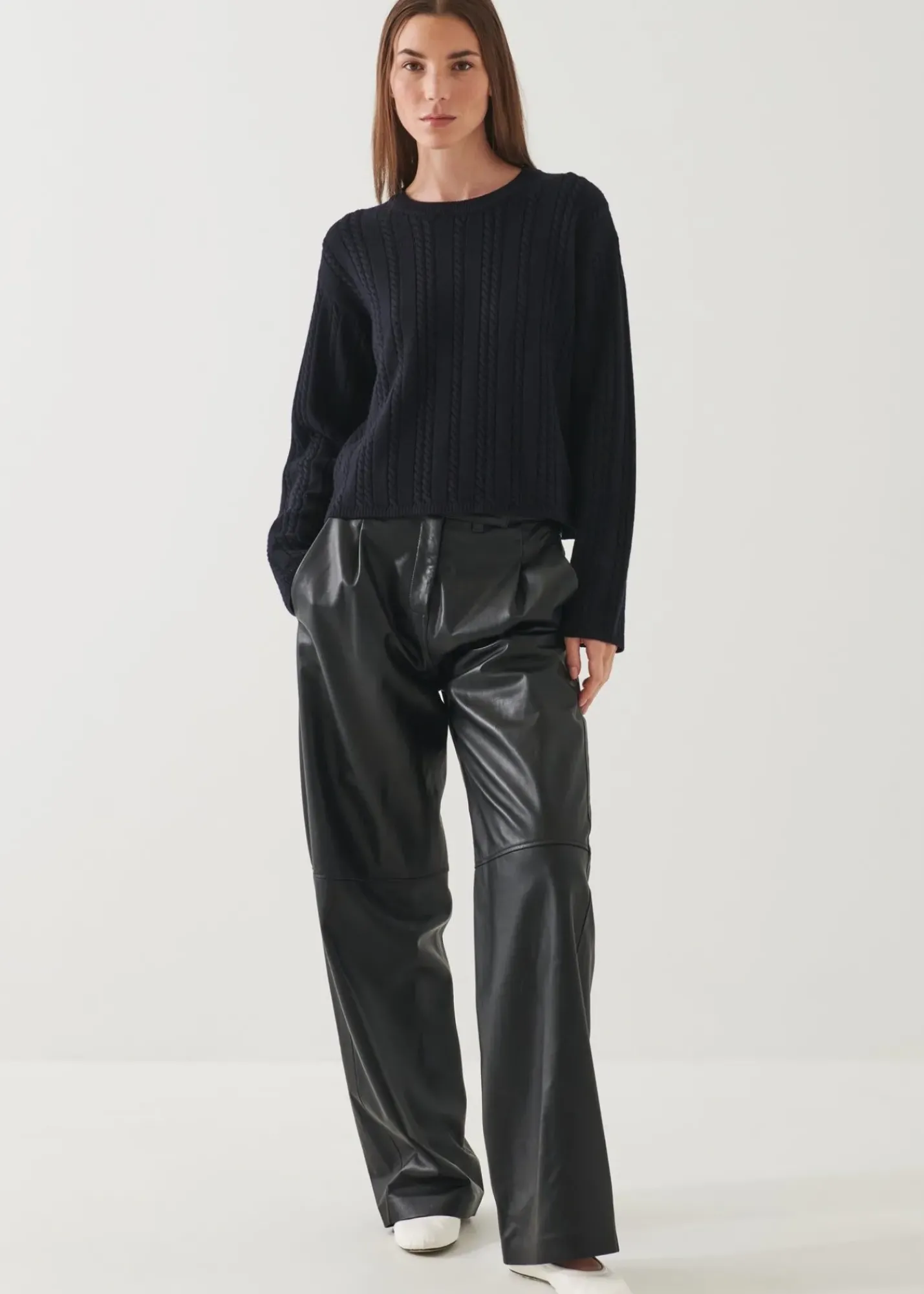 PATRICK ASSARAF Cable Knit Crewneck|Women Knitwear