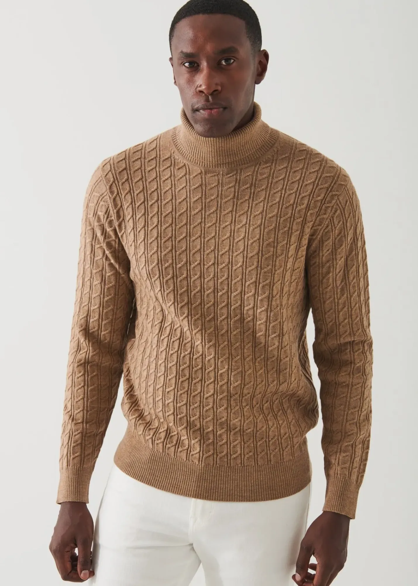 PATRICK ASSARAF Cable Knit Turtleneck|Men Knitwear