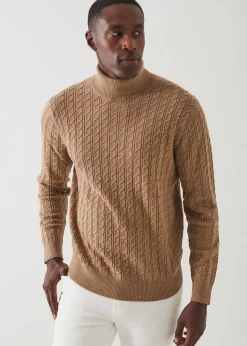 PATRICK ASSARAF Cable Knit Turtleneck|Men Knitwear