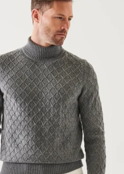 PATRICK ASSARAF Cable Knit Turtleneck|Men Knitwear