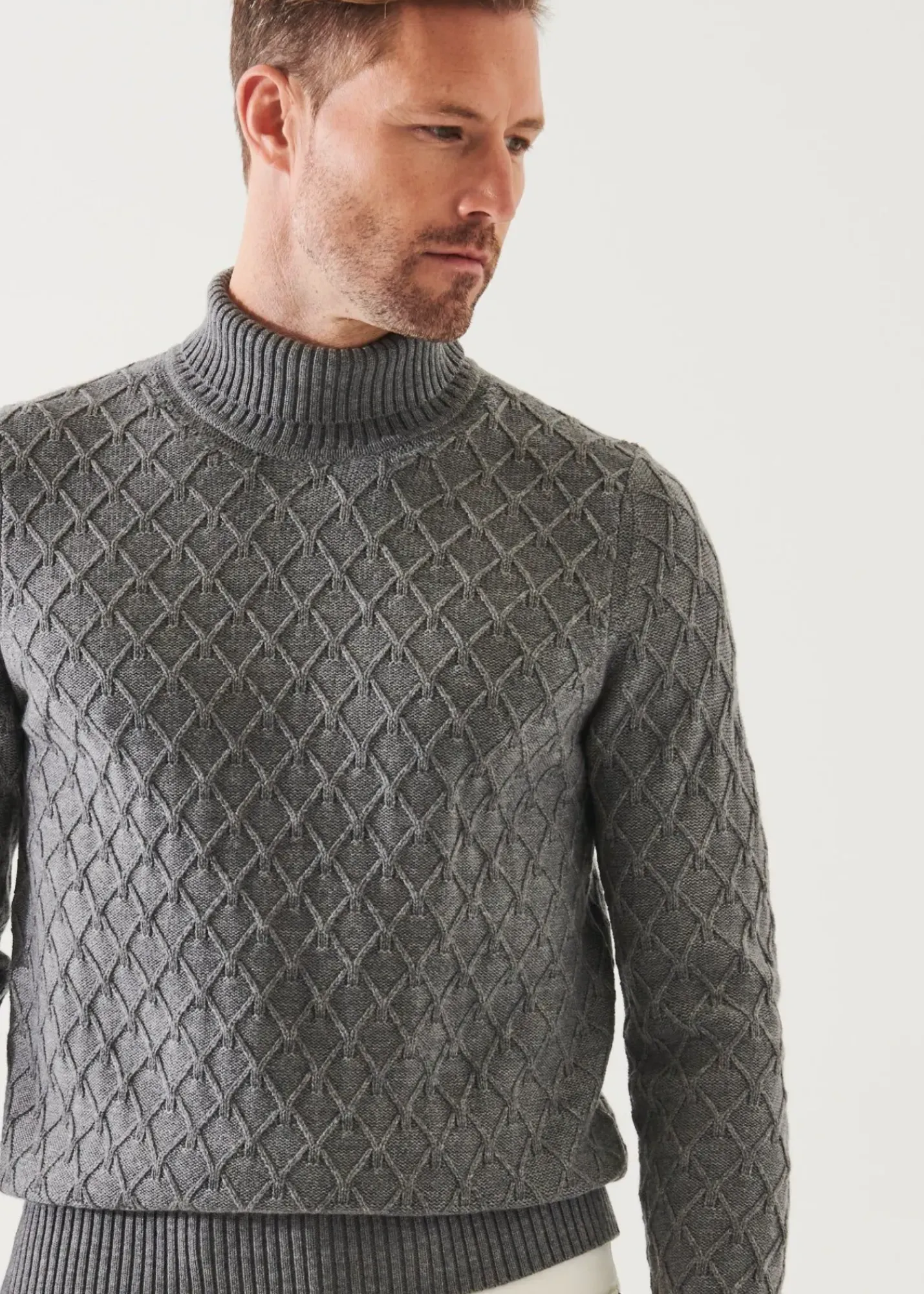 PATRICK ASSARAF Cable Knit Turtleneck|Men Knitwear