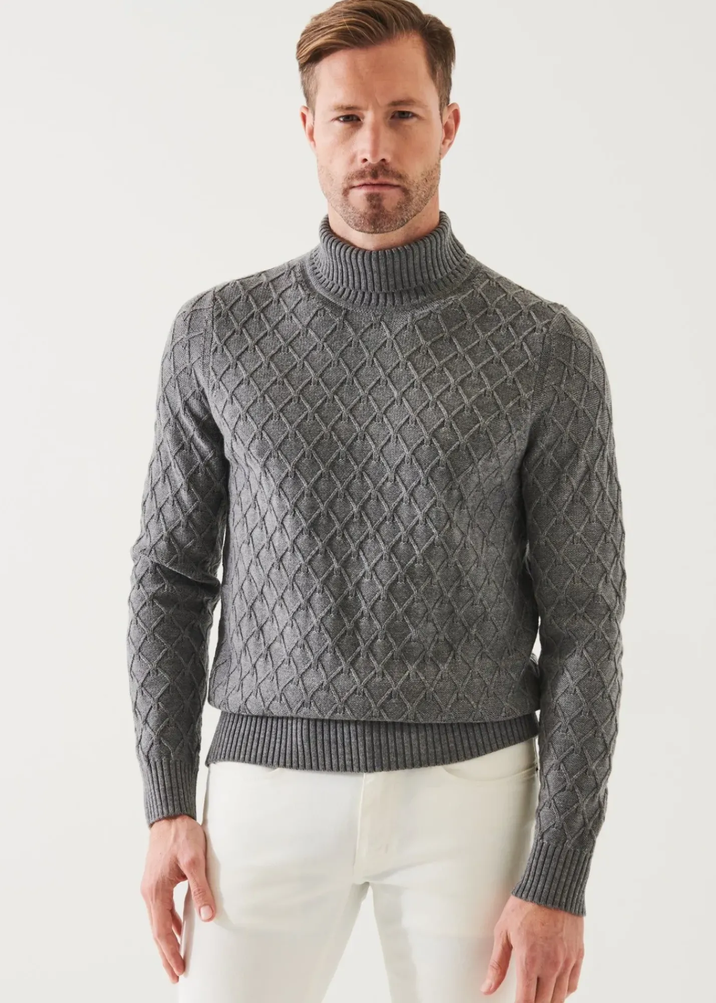PATRICK ASSARAF Cable Knit Turtleneck|Men Knitwear