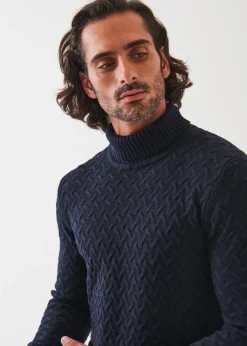 PATRICK ASSARAF Cable Turtleneck|Men Knitwear
