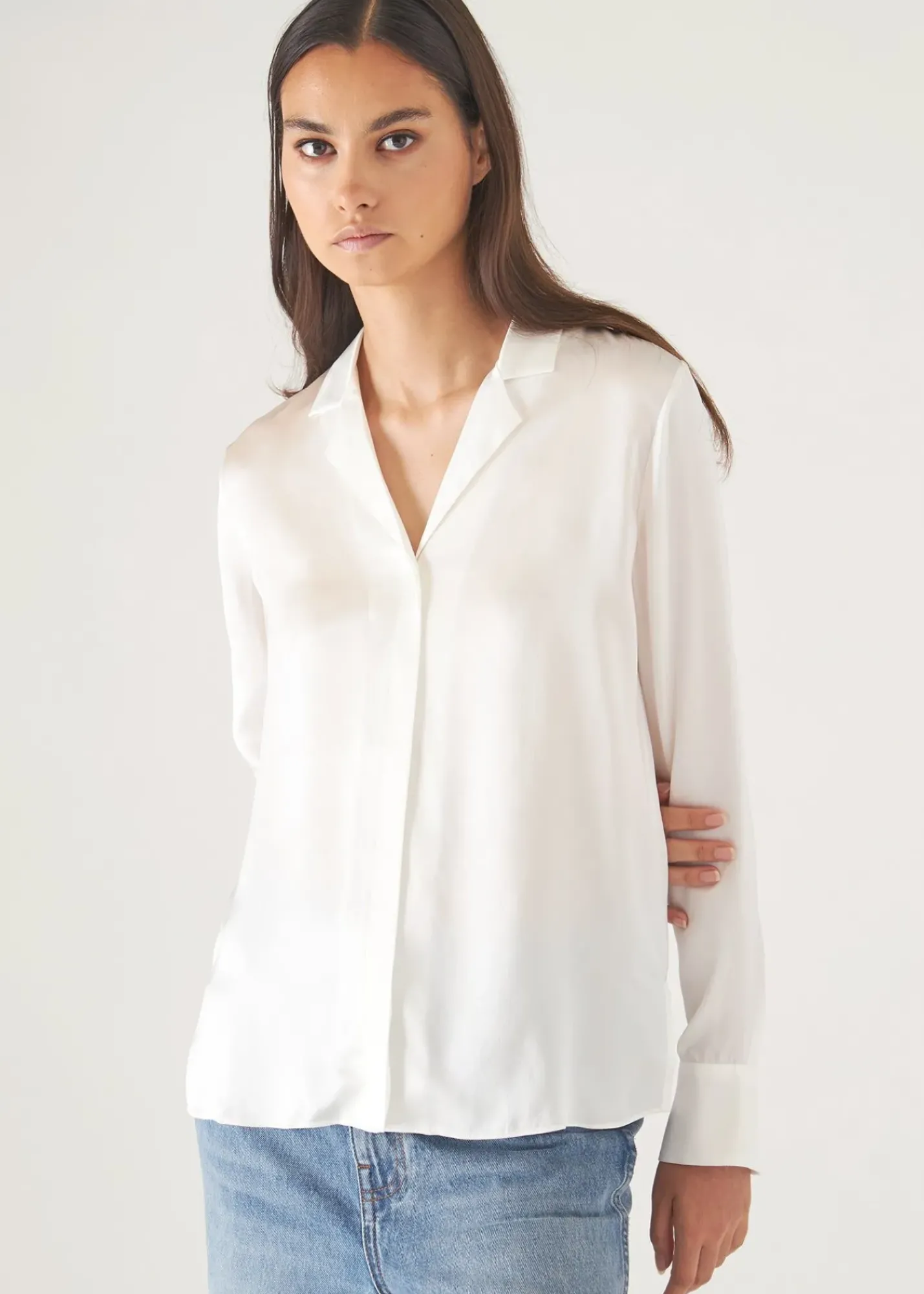 PATRICK ASSARAF Camp Collar Silk Shirt|Women Shirts