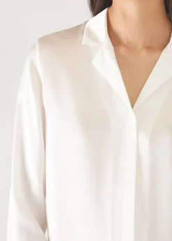 PATRICK ASSARAF Camp Collar Silk Shirt|Women Shirts