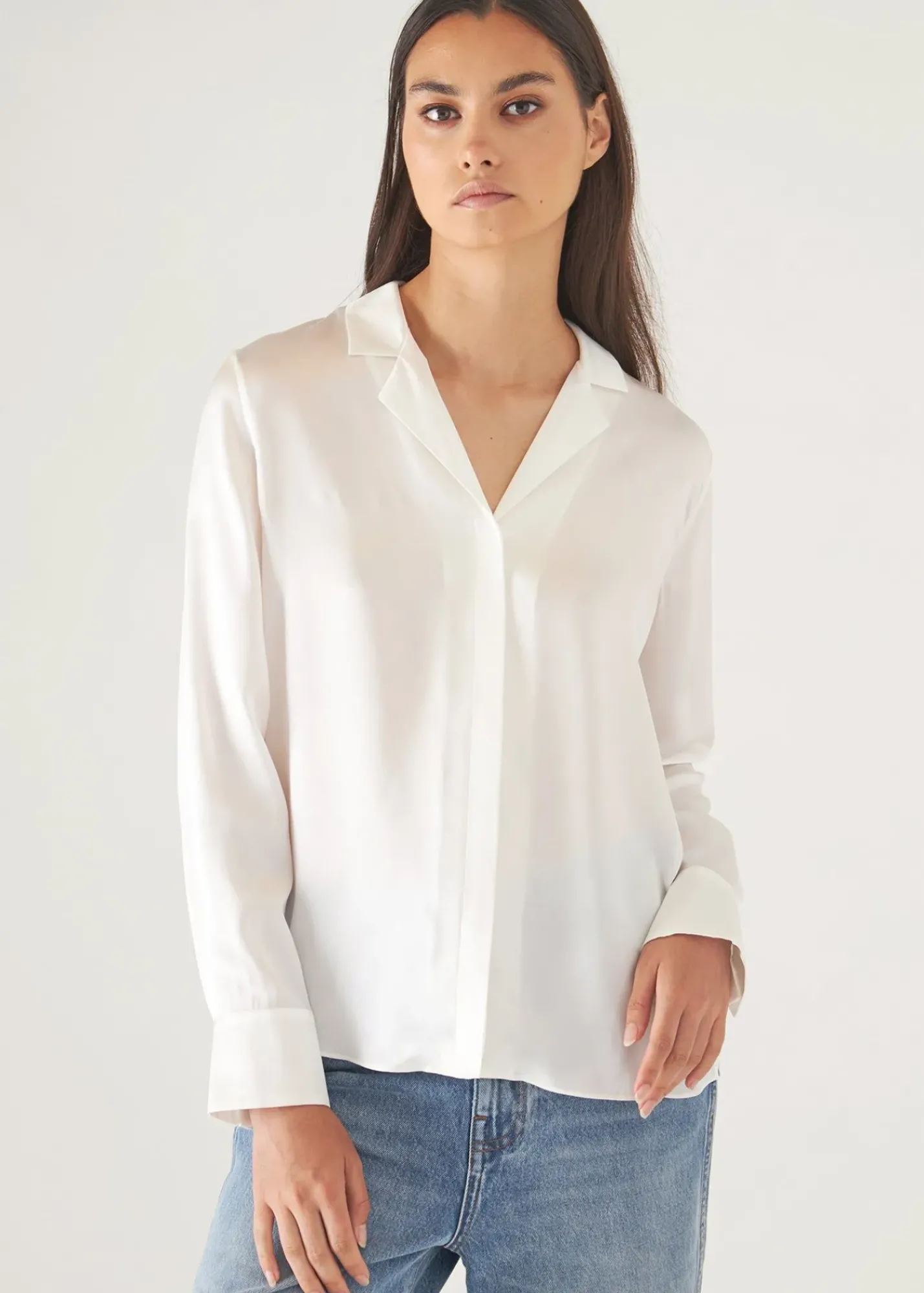PATRICK ASSARAF Camp Collar Silk Shirt|Women Shirts