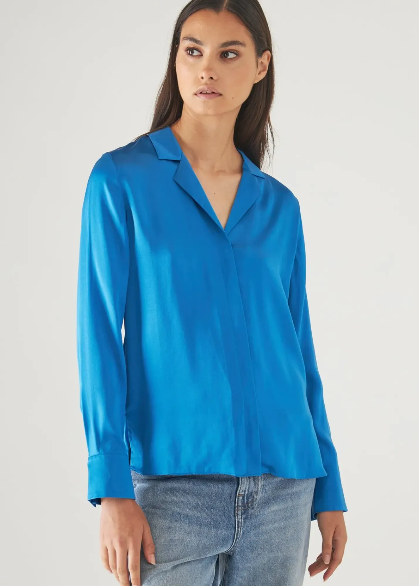 PATRICK ASSARAF Camp Collar Silk Shirt|Women Shirts