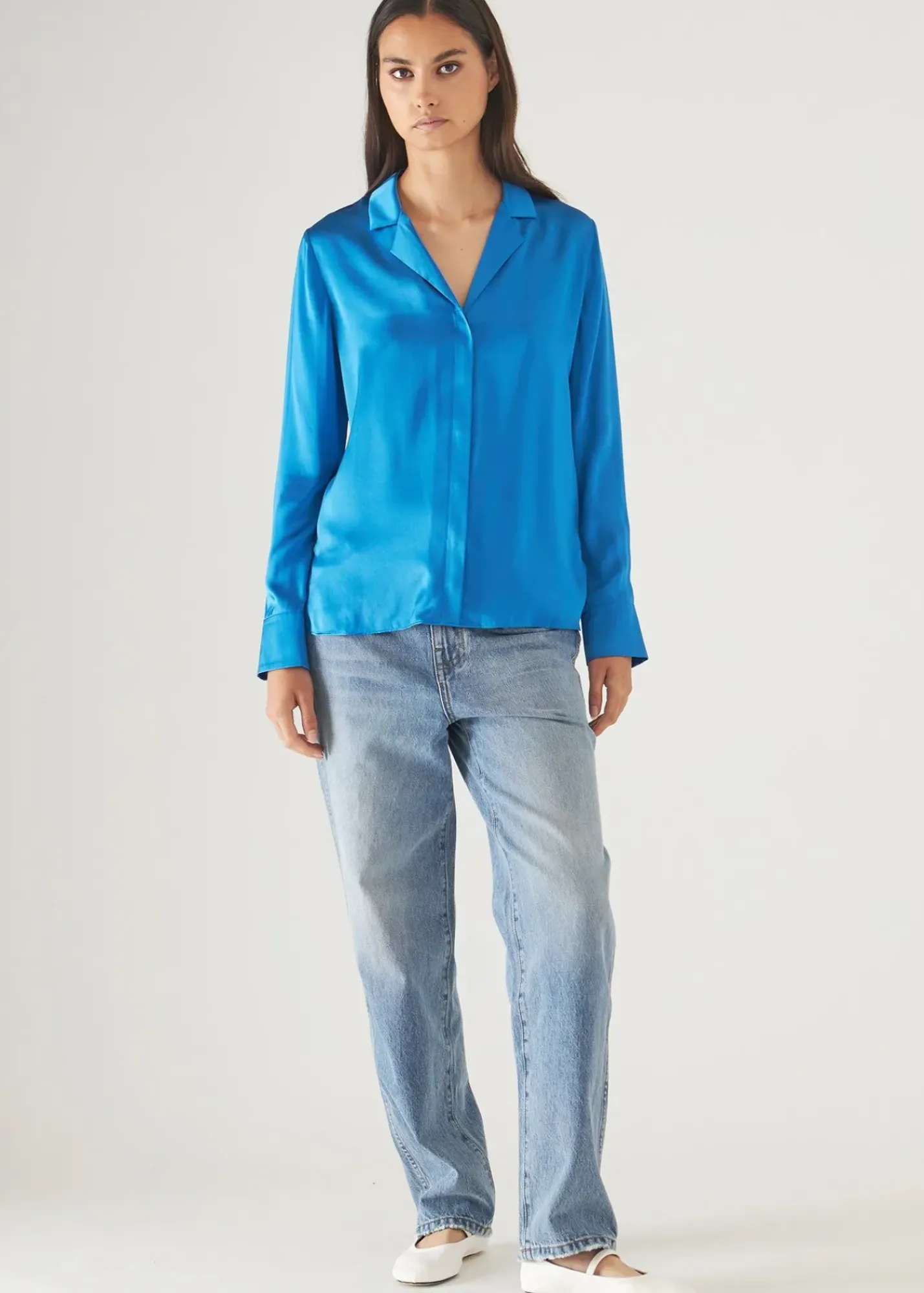 PATRICK ASSARAF Camp Collar Silk Shirt|Women Shirts